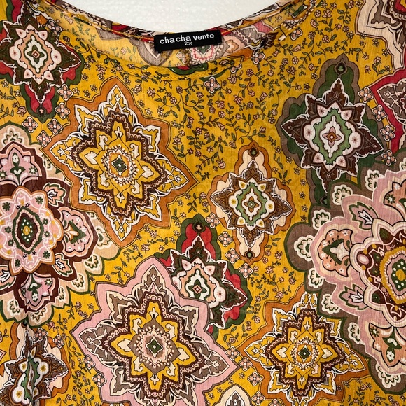 Cha Cha Vente women’s floral dress cover-up plus size 2X - Picture 5 of 5